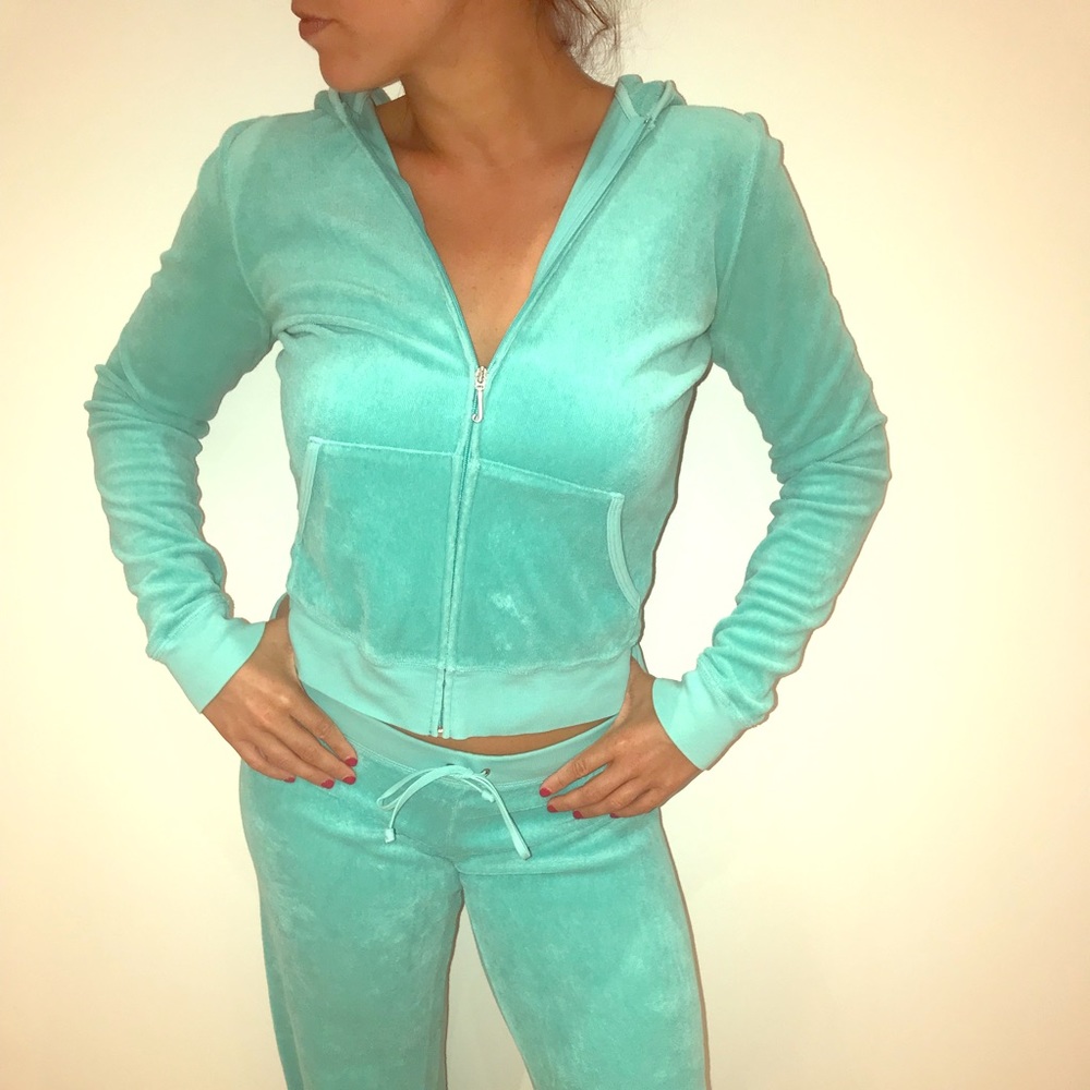 Turquoise Juicy Couture track suit